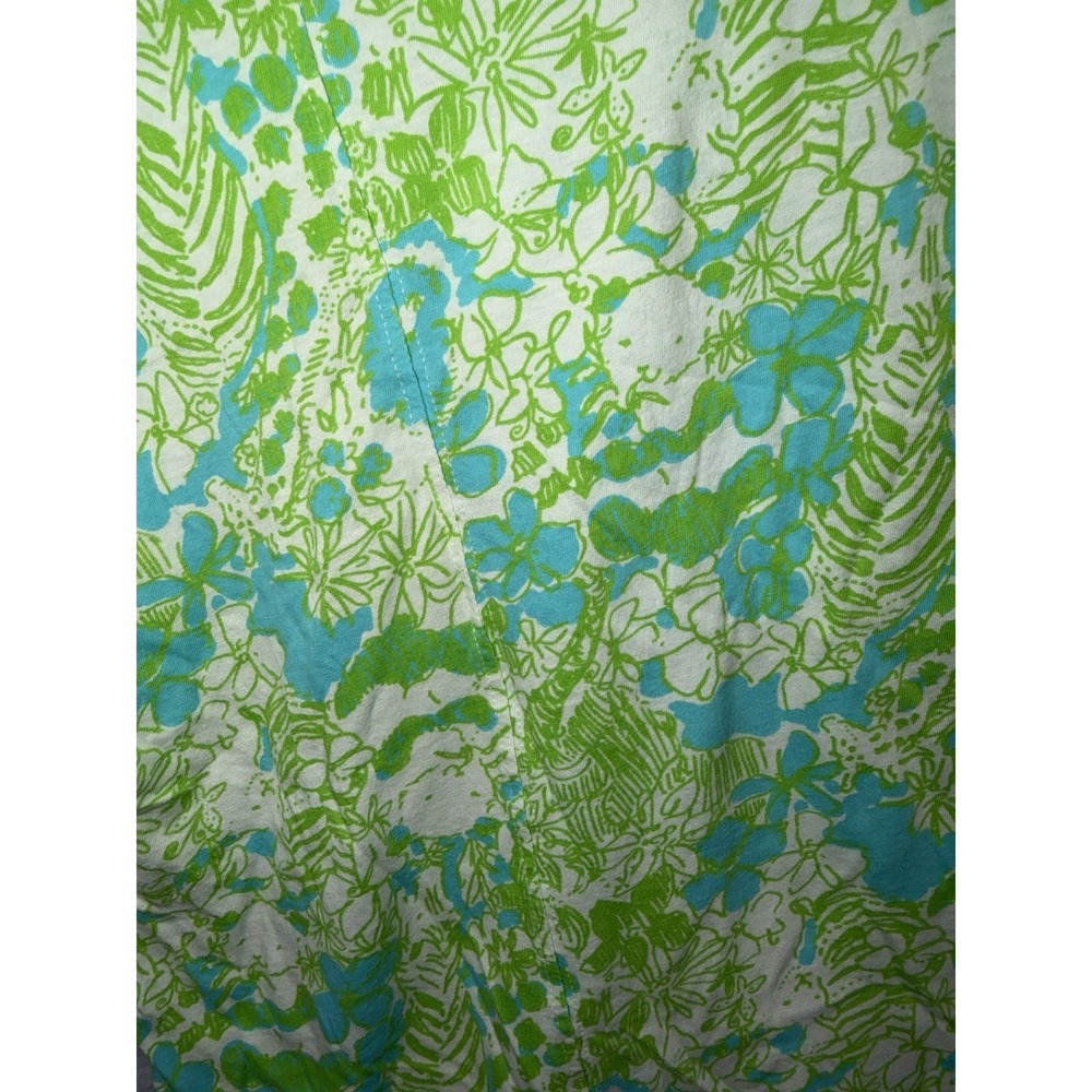 Lilly Pulitzer Little Noelle Dress Girls XS 4-5 Green Its A Zoo Panda Hooded S - Picture 7 of 9